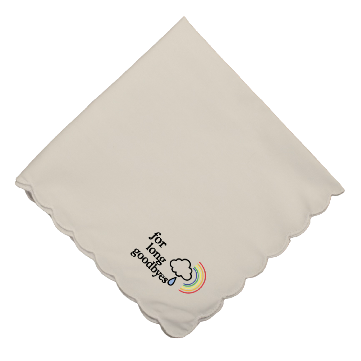 Long Goodbyes Embroidered Handkerchief